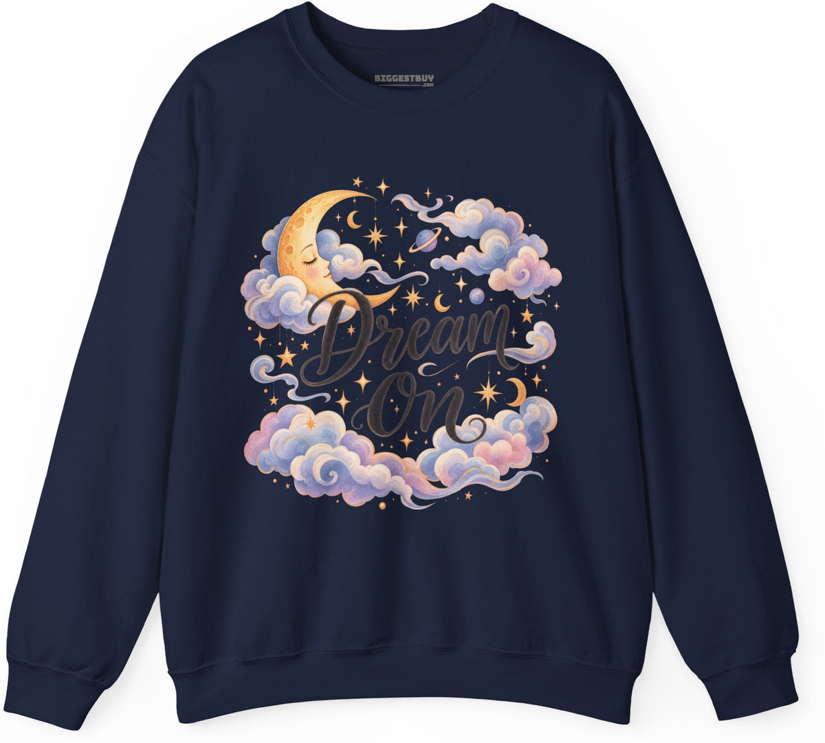Lunar Dreams - Crewneck Sweatshirt in Navy, front view