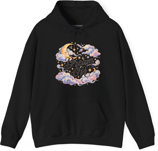 Lunar Dreams - Pullover Hoodie in Black, front view