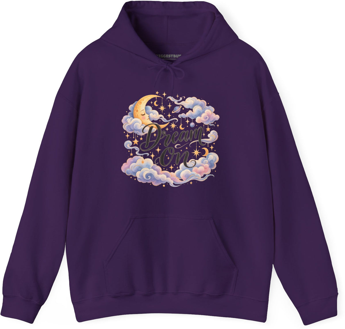Lunar Dreams - Pullover Hoodie in Purple, front view