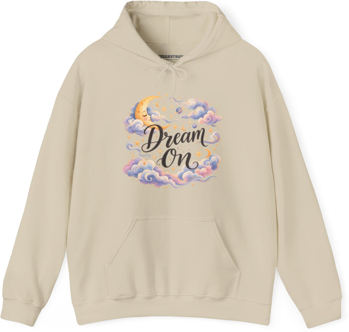Lunar Dreams - Pullover Hoodie in Sand, front view