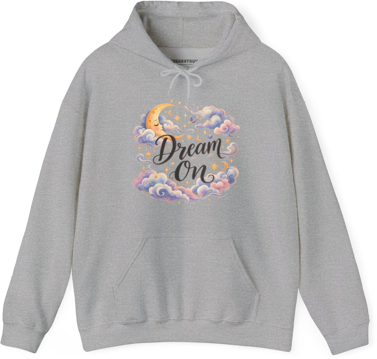 Lunar Dreams - Pullover Hoodie in Sport Grey, front view