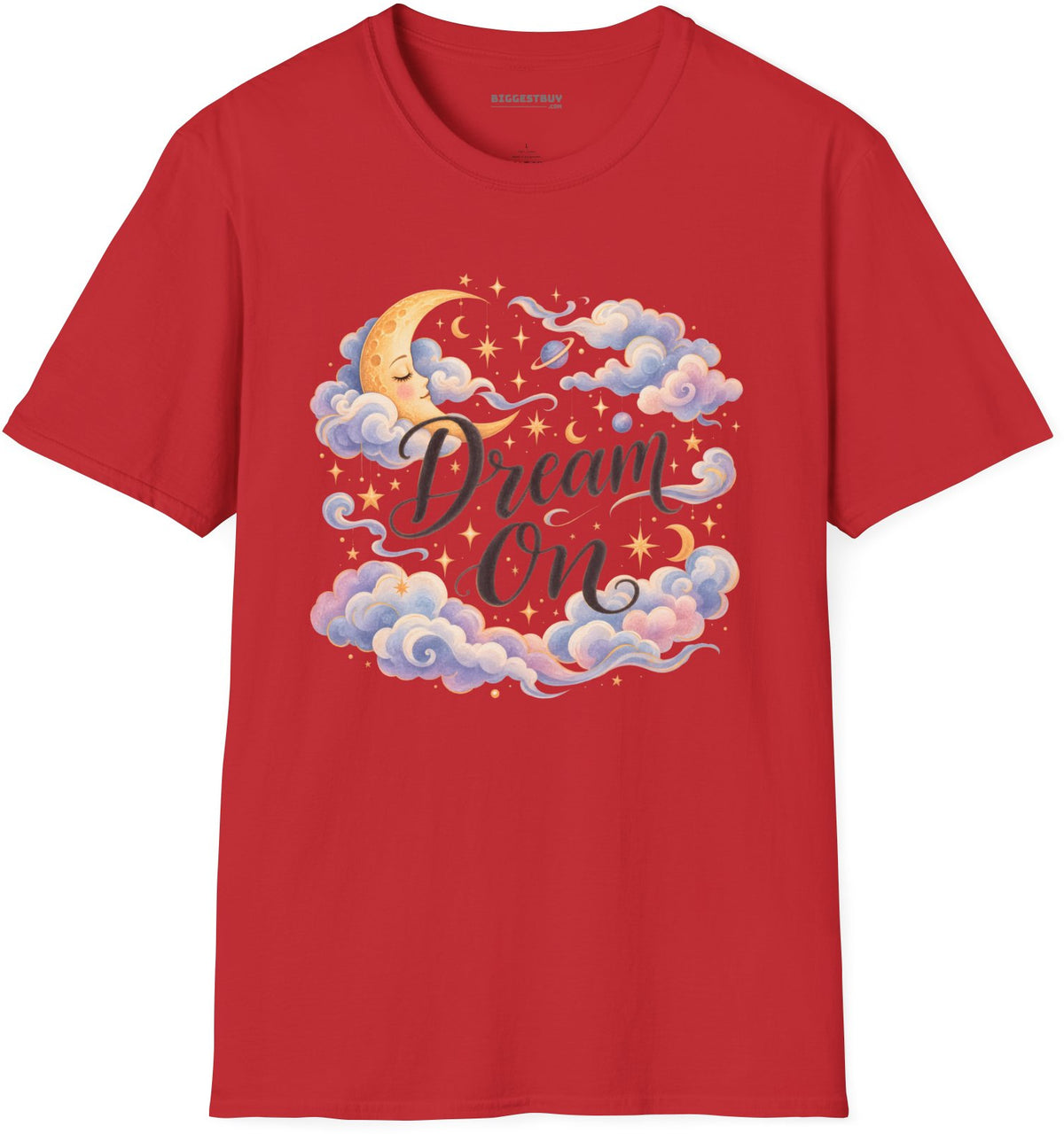 Lunar Dreams - Softstyle T-Shirt in Red, front view