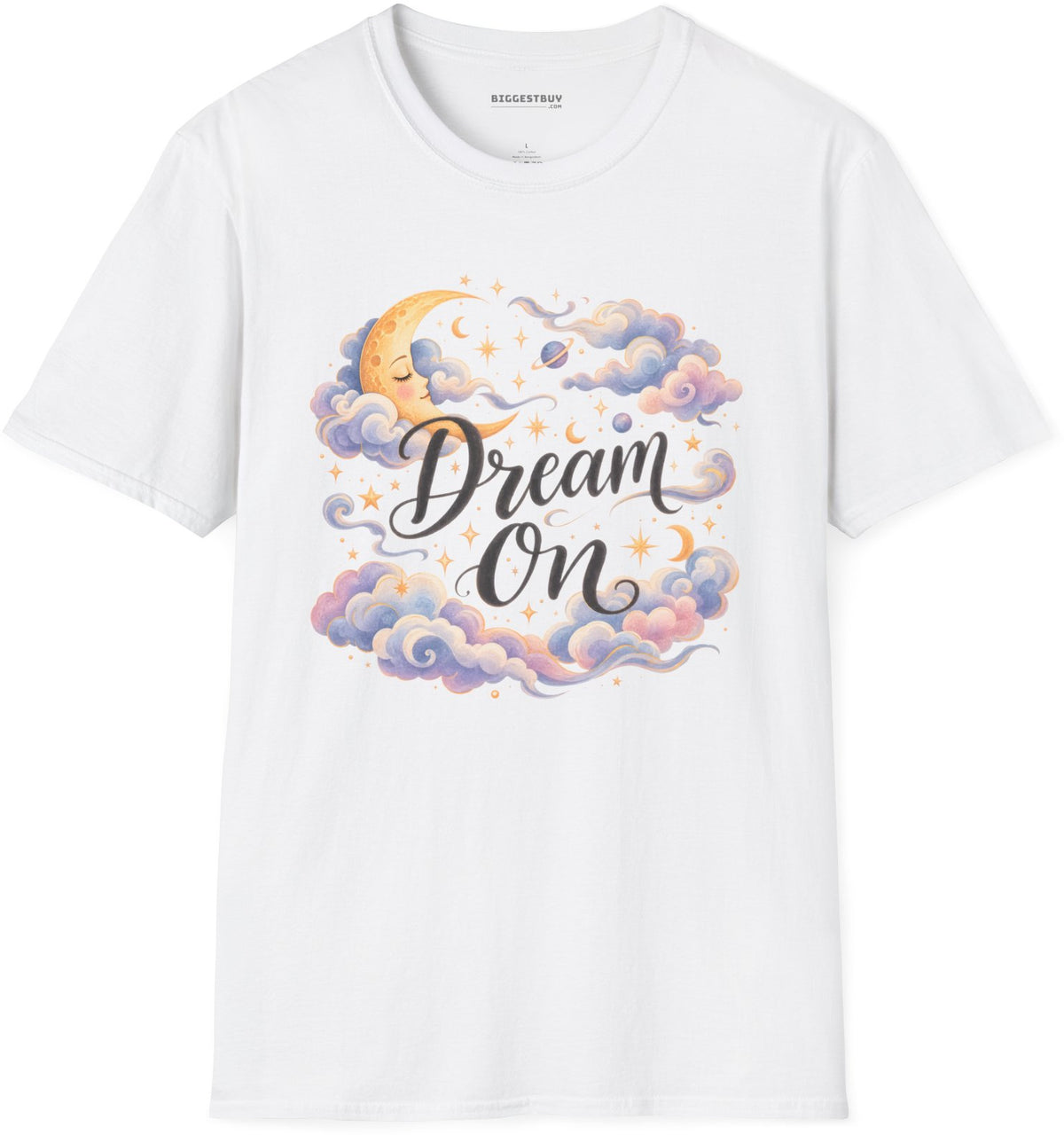 Lunar Dreams - Softstyle T-Shirt in White, front view
