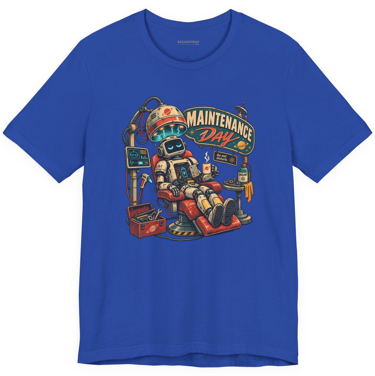 Maintenance Mode - Classic Jersey Tee in True Royal, front view