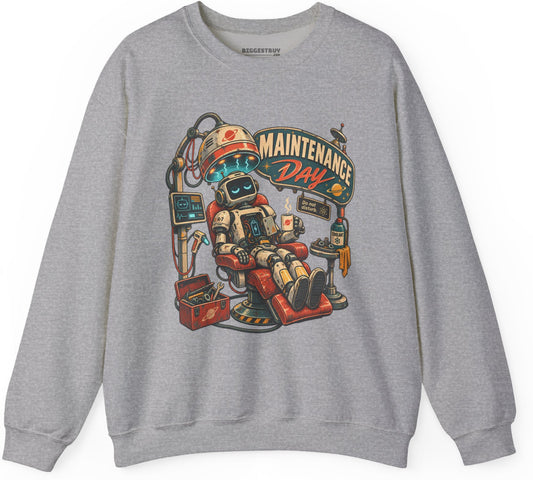 Maintenance Mode - Crewneck Sweatshirt in Sport Grey, front view