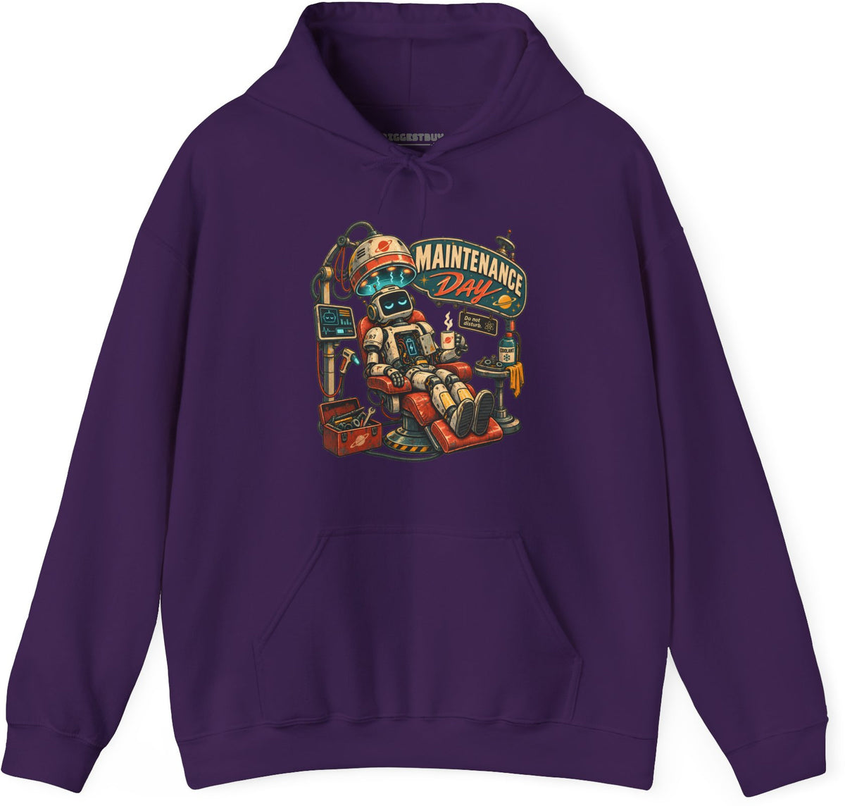 Maintenance Mode - Pullover Hoodie in Purple, front view