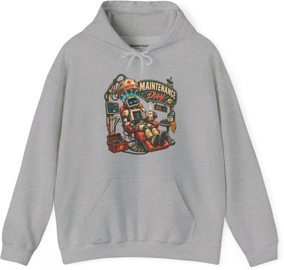 Maintenance Mode - Pullover Hoodie in Sport Grey, front view
