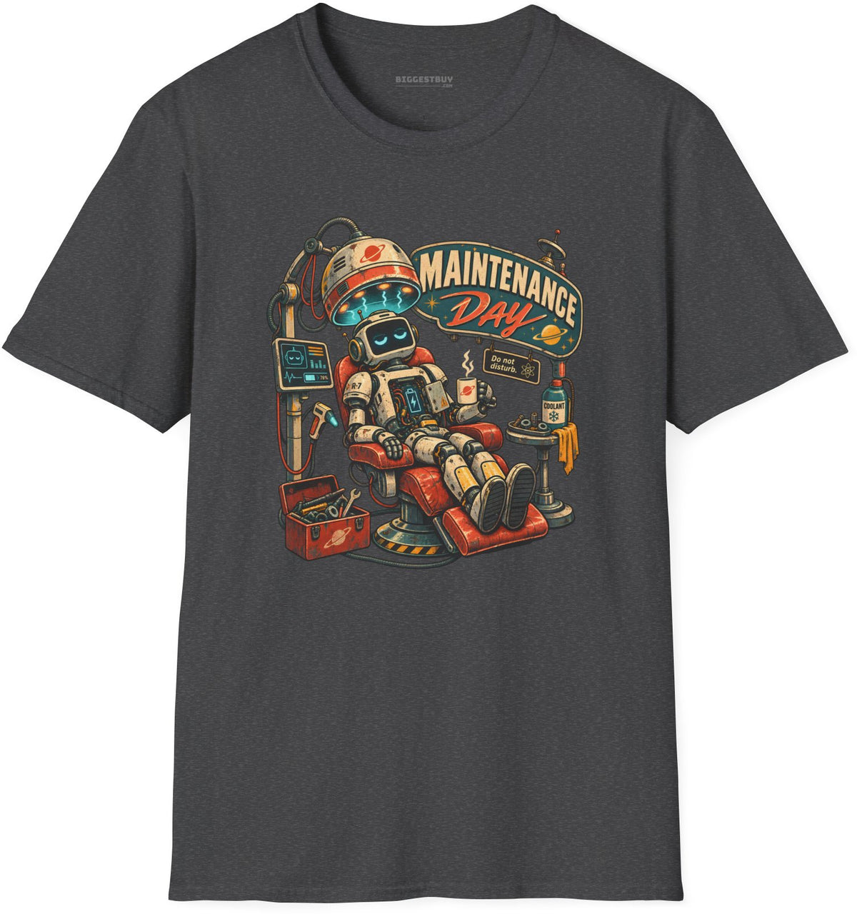 Maintenance Mode - Softstyle T-Shirt in Dark Heather, front view