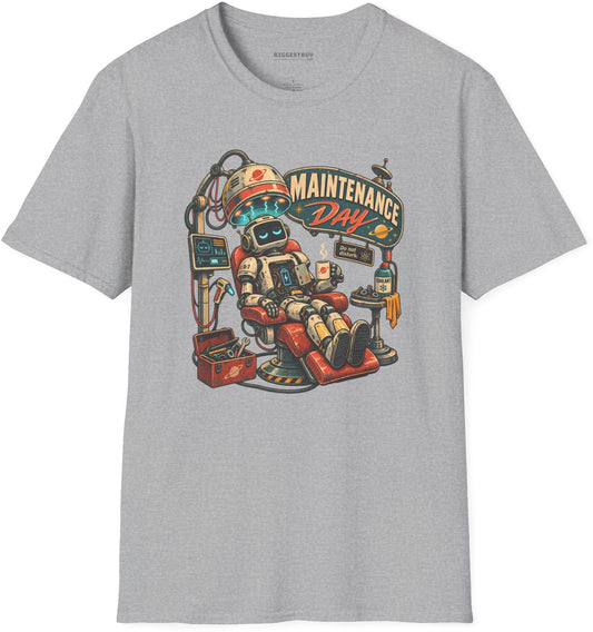 Maintenance Mode - Softstyle T-Shirt in Sport Grey, front view