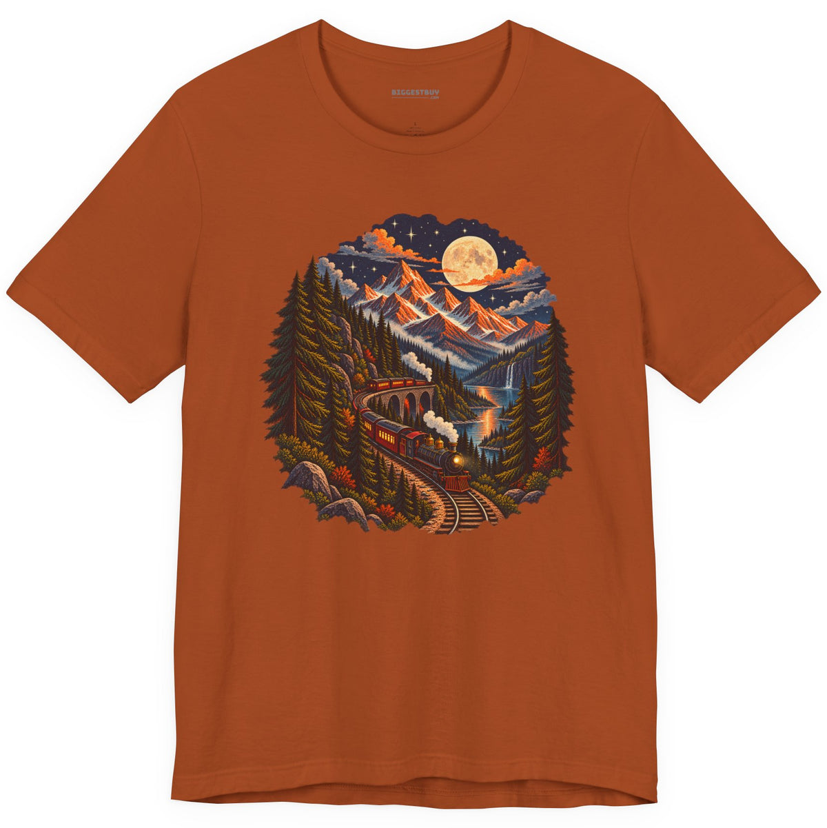 Midnight Rails - Classic Jersey Tee in Autumn, front view
