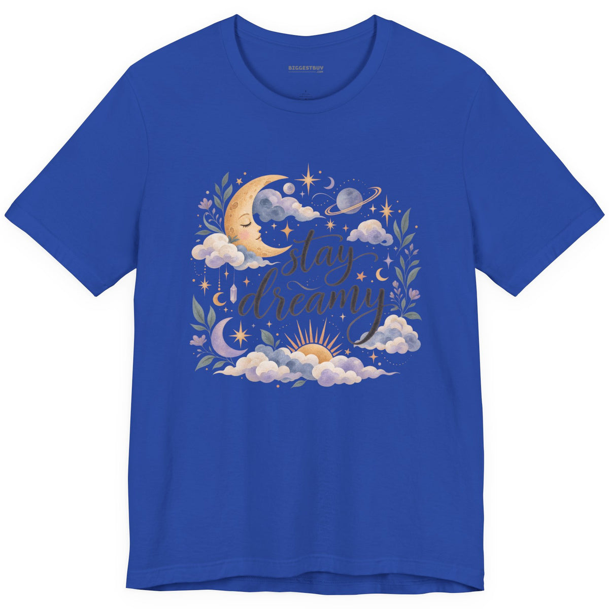 Moonlit Dreams - Classic Jersey Tee in True Royal, front view