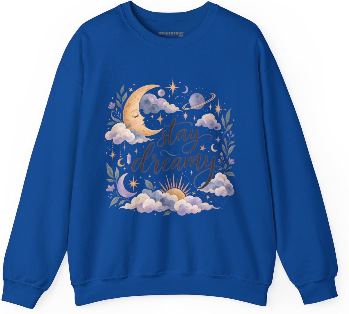 Moonlit Dreams - Crewneck Sweatshirt in Royal, front view