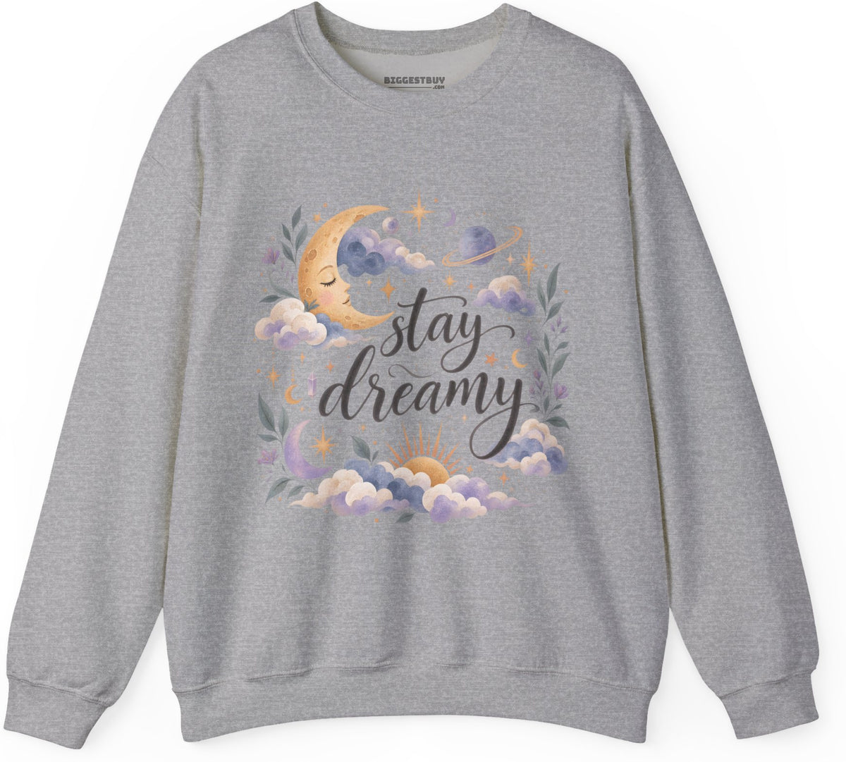 Moonlit Dreams - Crewneck Sweatshirt in Sport Grey, front view