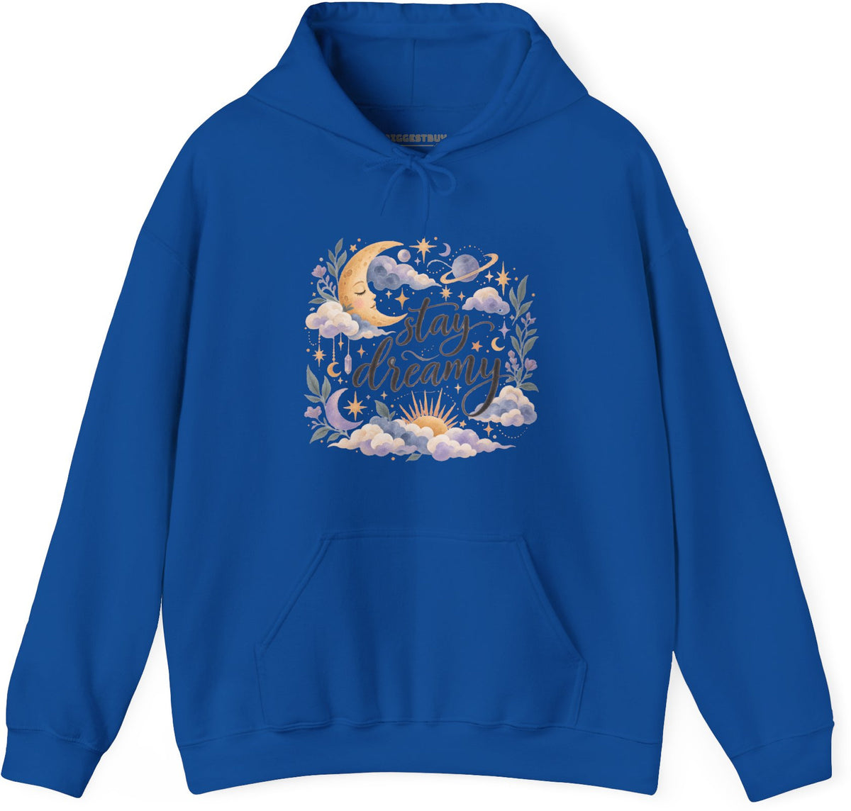 Moonlit Dreams - Pullover Hoodie in Royal, front view