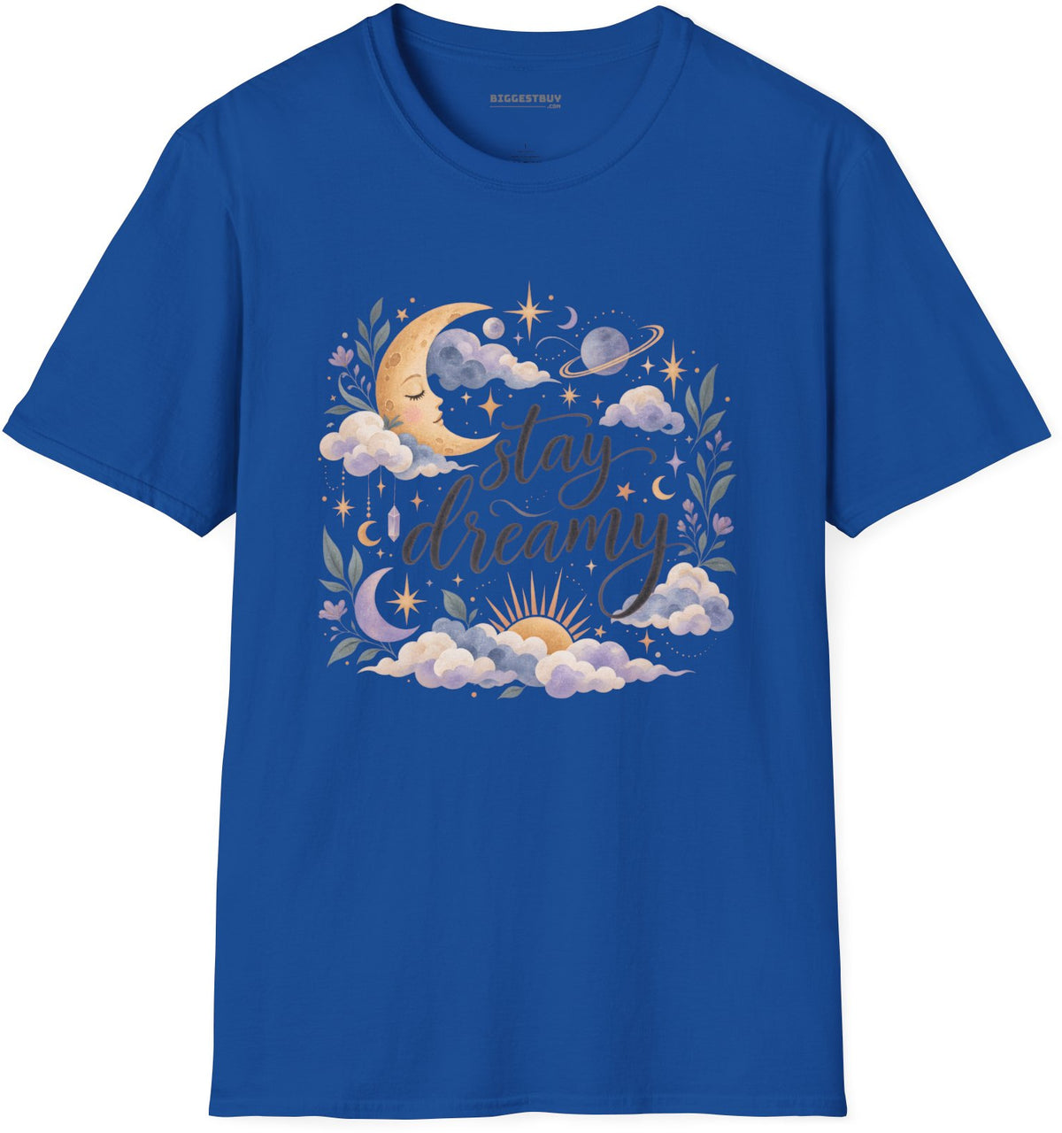 Moonlit Dreams - Softstyle T-Shirt in Royal, front view