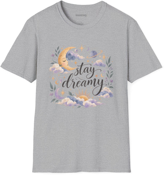 Moonlit Dreams - Softstyle T-Shirt in Sport Grey, front view