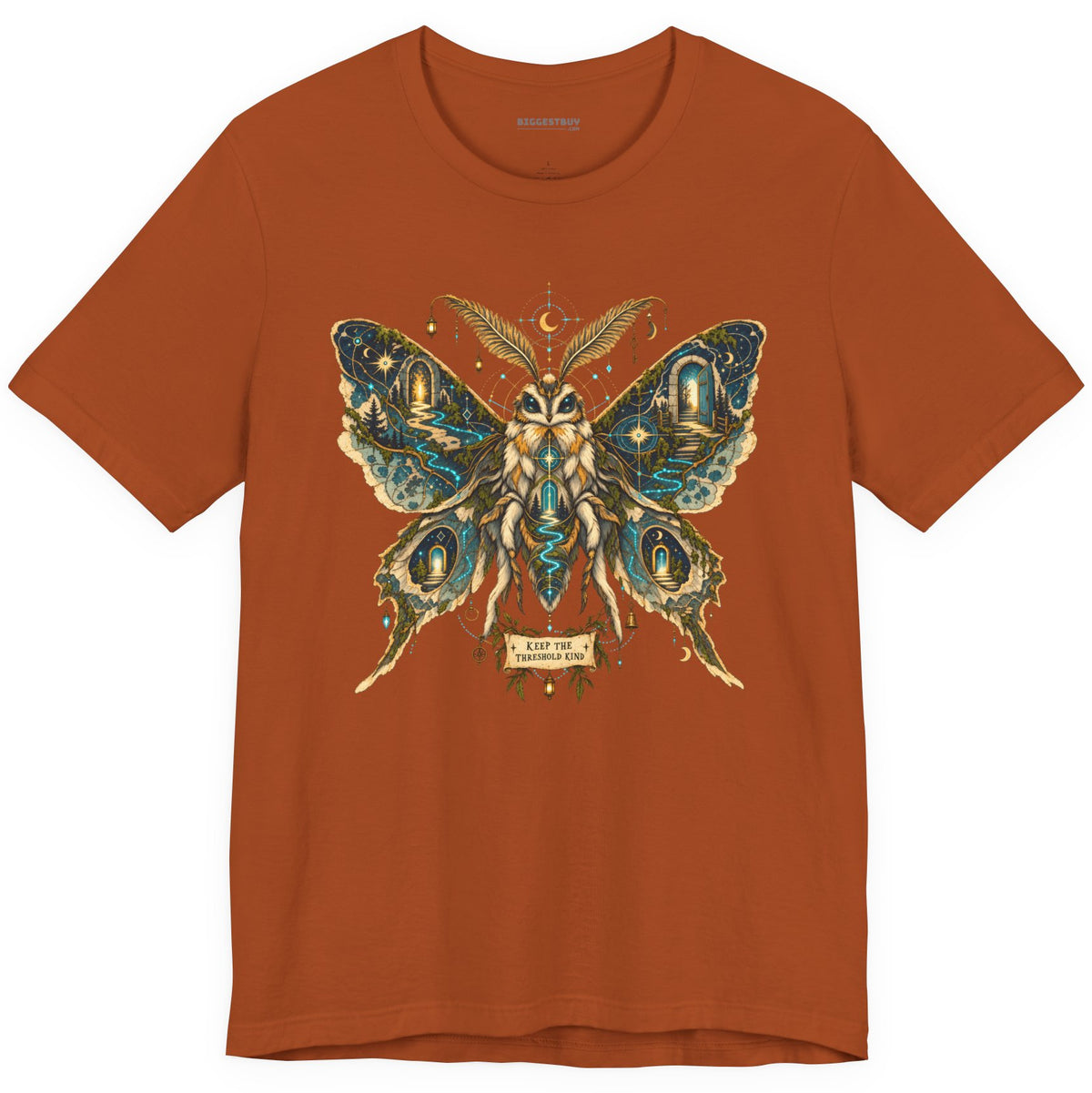 Moth Mystique - Classic Jersey Tee in Autumn, front view