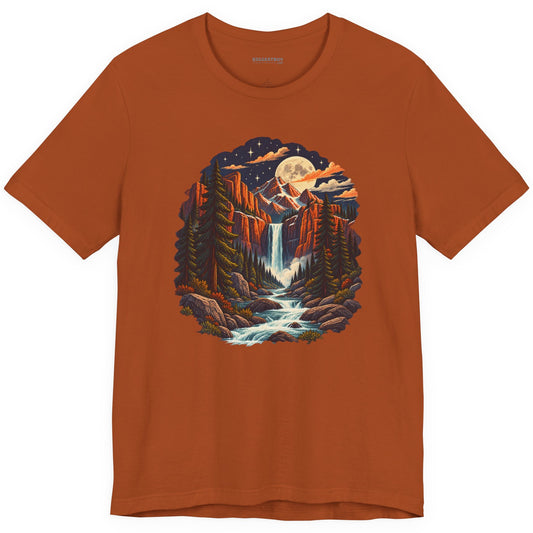 Mystic Peaks - Classic Jersey Tee in Autumn, front view