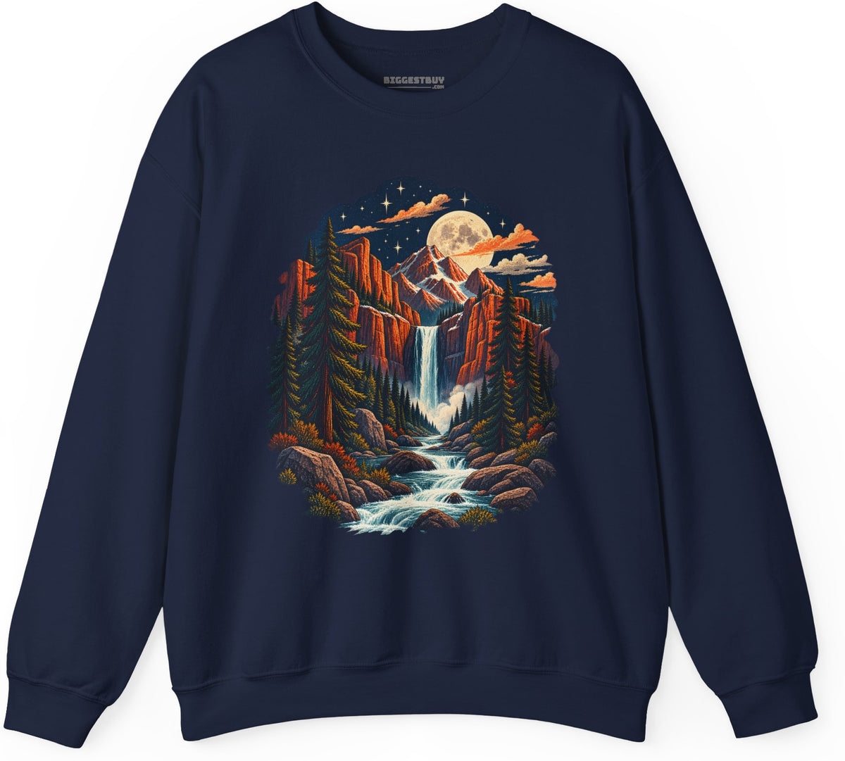Mystic Peaks - Crewneck Sweatshirt in Navy, front view