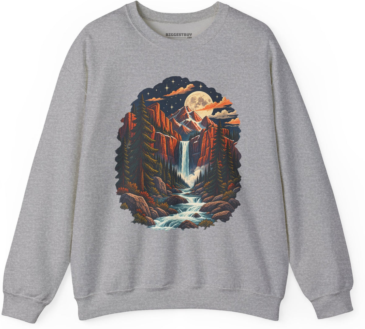 Mystic Peaks - Crewneck Sweatshirt in Sport Grey, front view