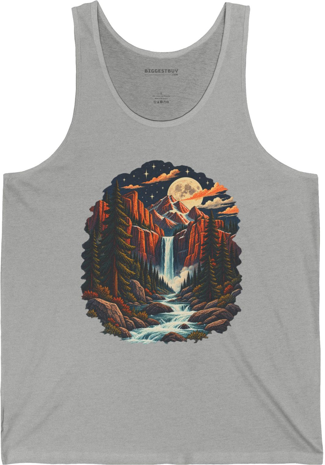 Mystic Peaks - Jersey Tank Top in Athletic Heather, front view