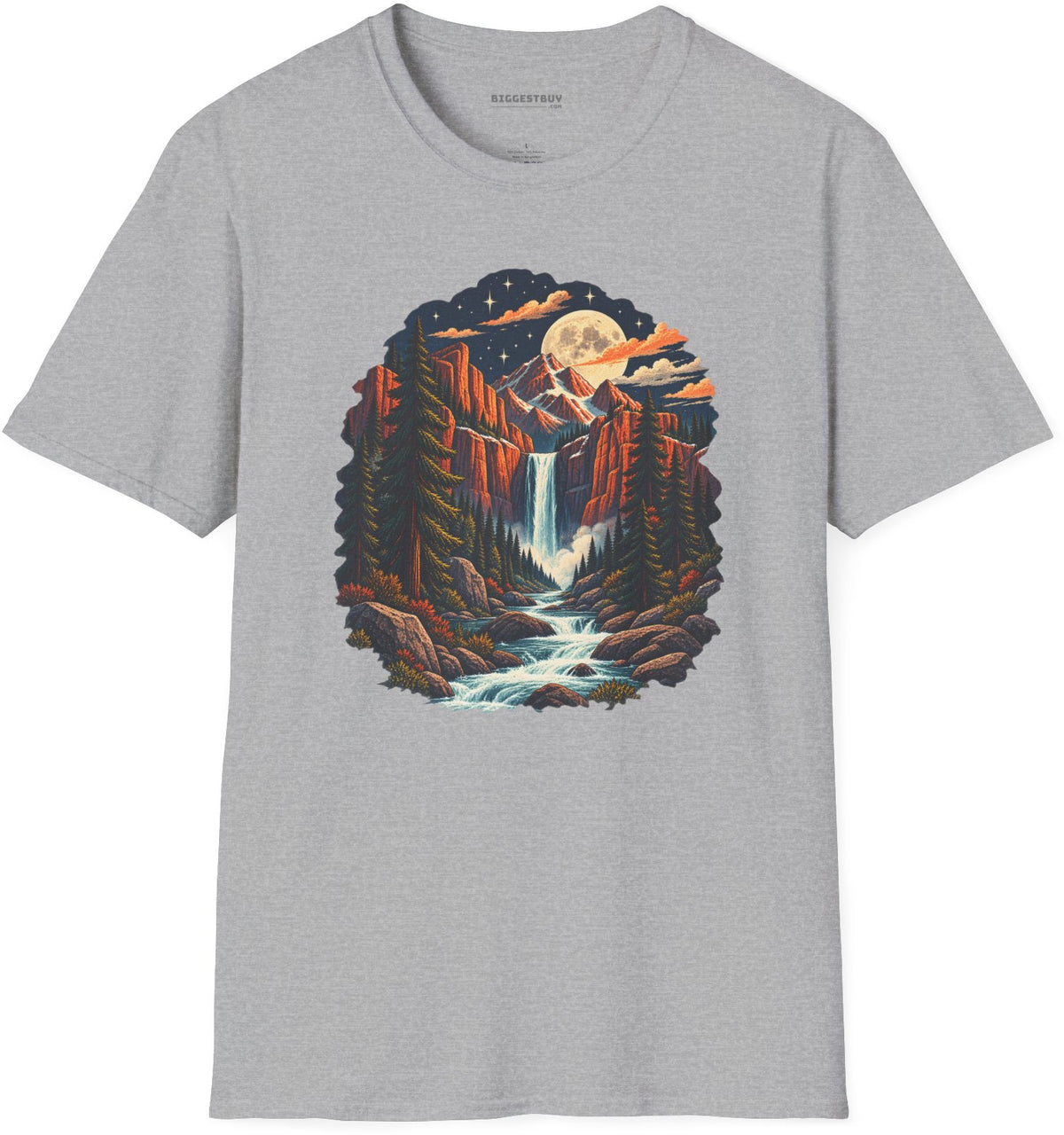 Mystic Peaks - Softstyle T-Shirt in Sport Grey, front view