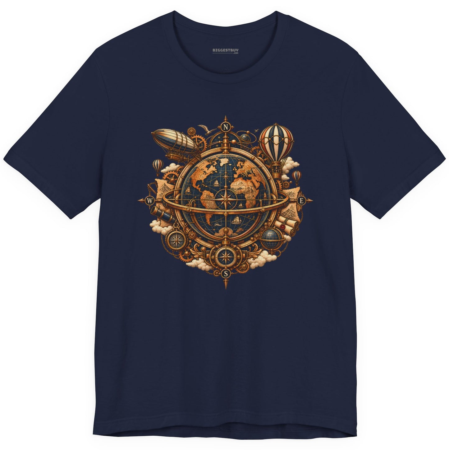 Nautical Nexus - Classic Jersey Tee in Navy, front view