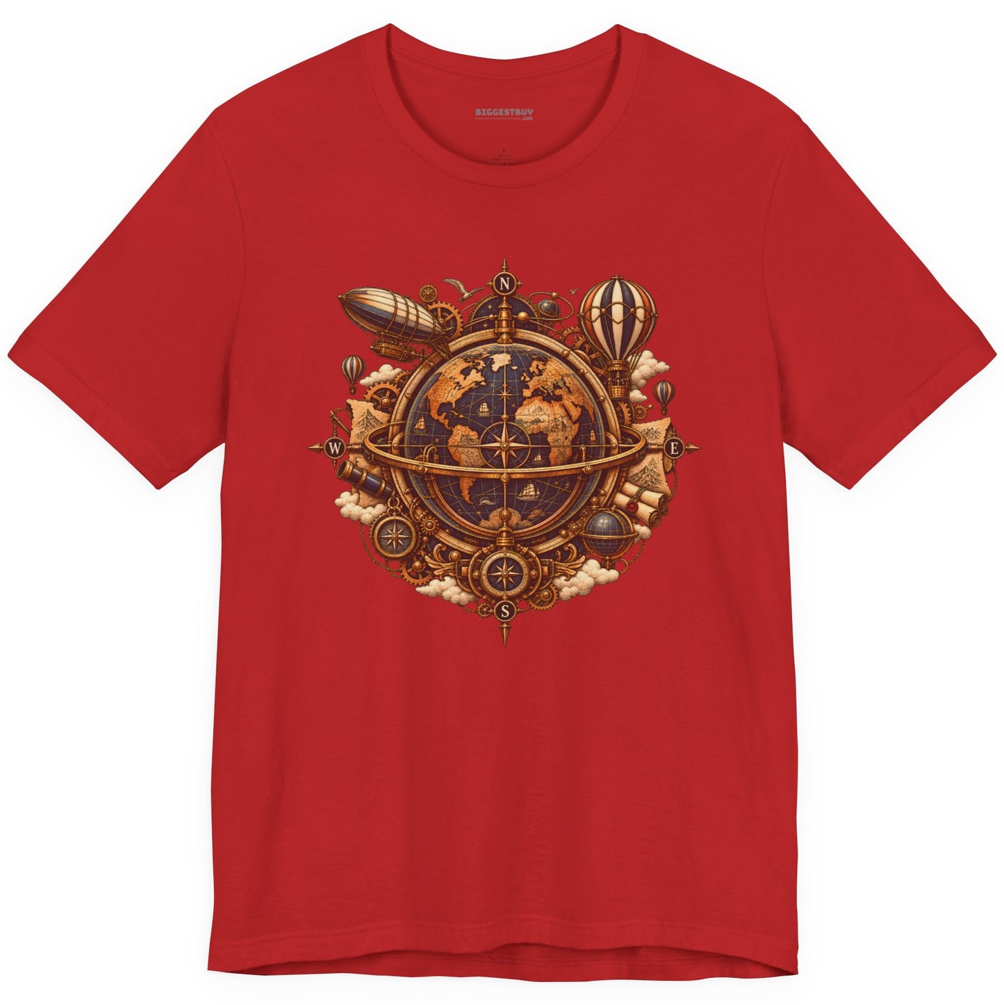 Nautical Nexus - Classic Jersey Tee in Red, front view