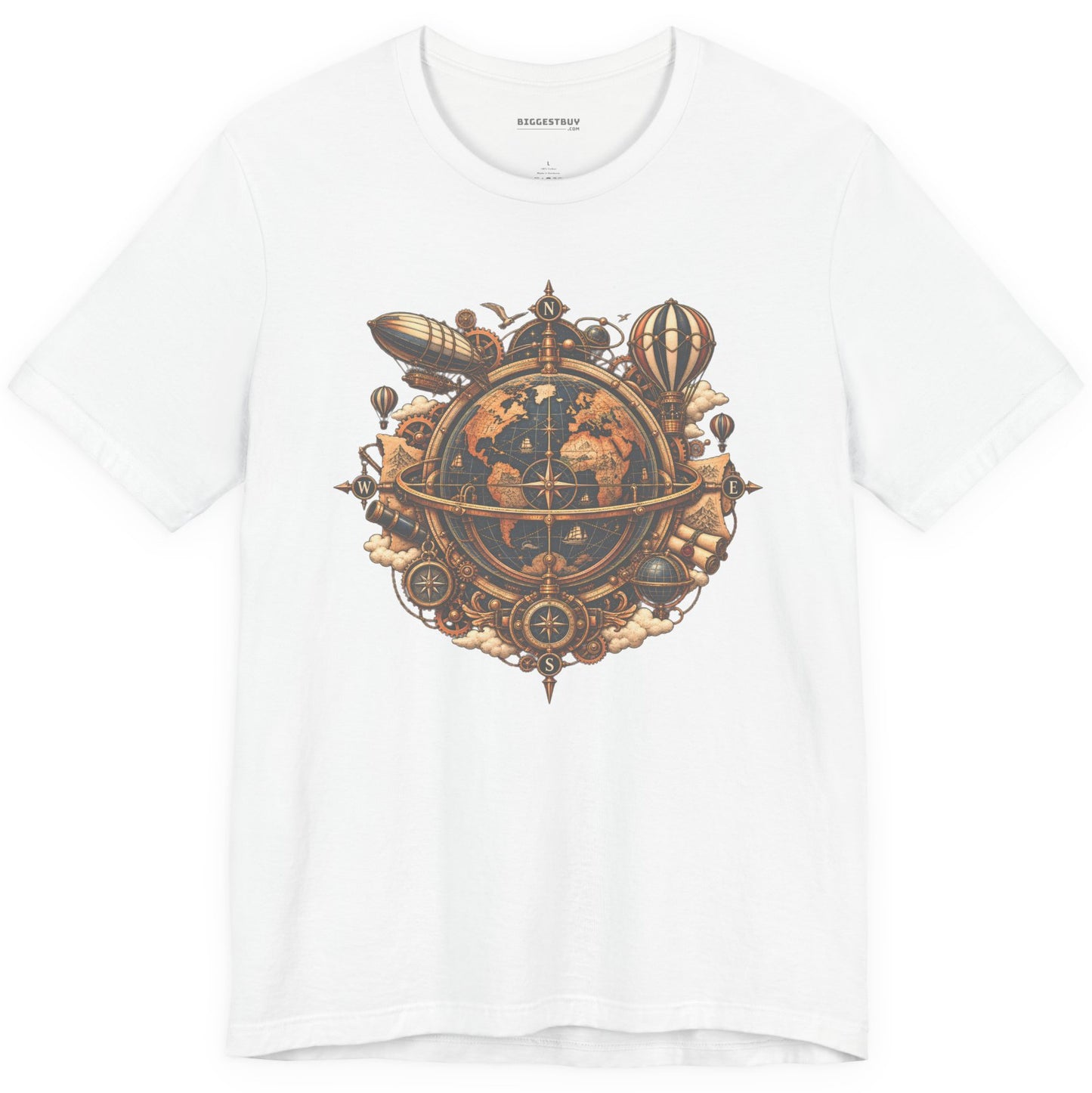 Nautical Nexus - Classic Jersey Tee in White, front view