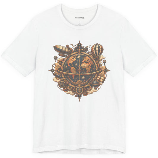 Nautical Nexus - Classic Jersey Tee in White, front view