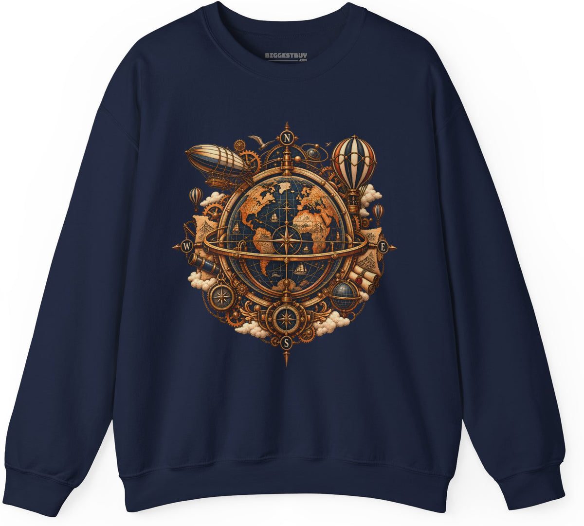 Nautical Nexus - Crewneck Sweatshirt in Navy, front view