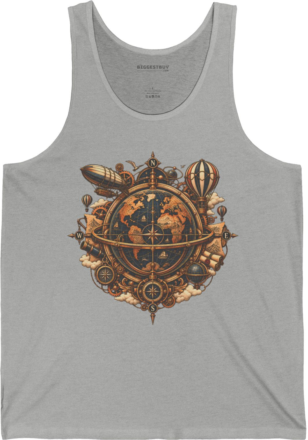 Nautical Nexus - Jersey Tank Top in Athletic Heather, front view