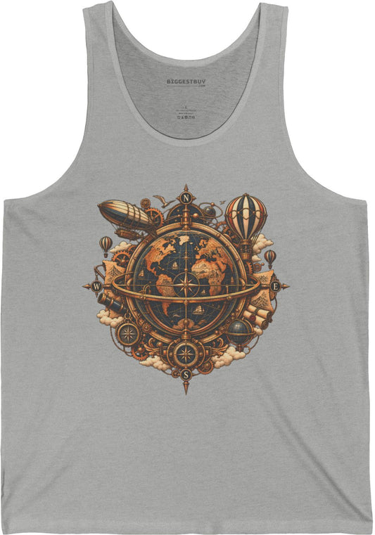 Nautical Nexus - Jersey Tank Top in Athletic Heather, front view