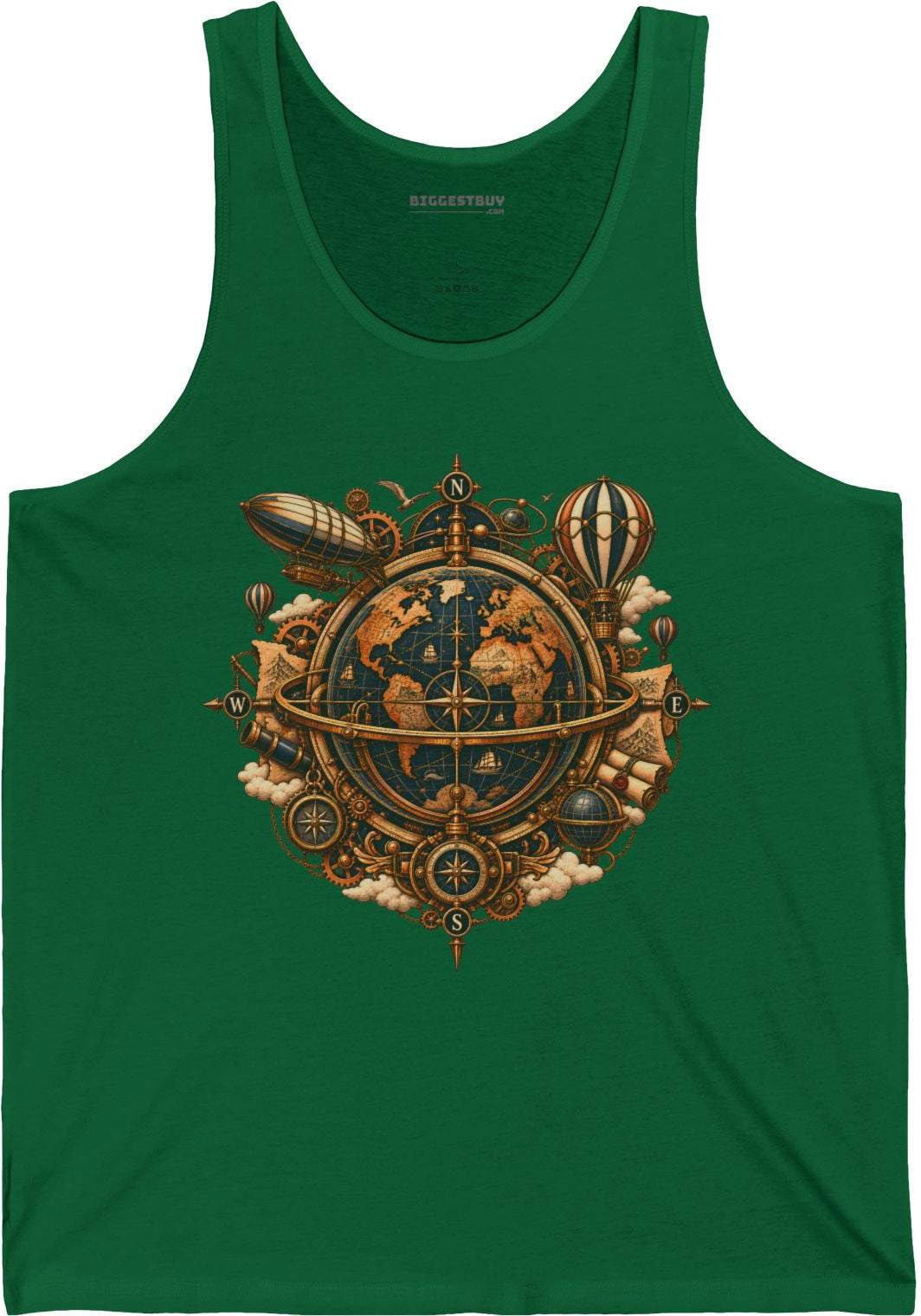 Nautical Nexus - Jersey Tank Top in Kelly, front view