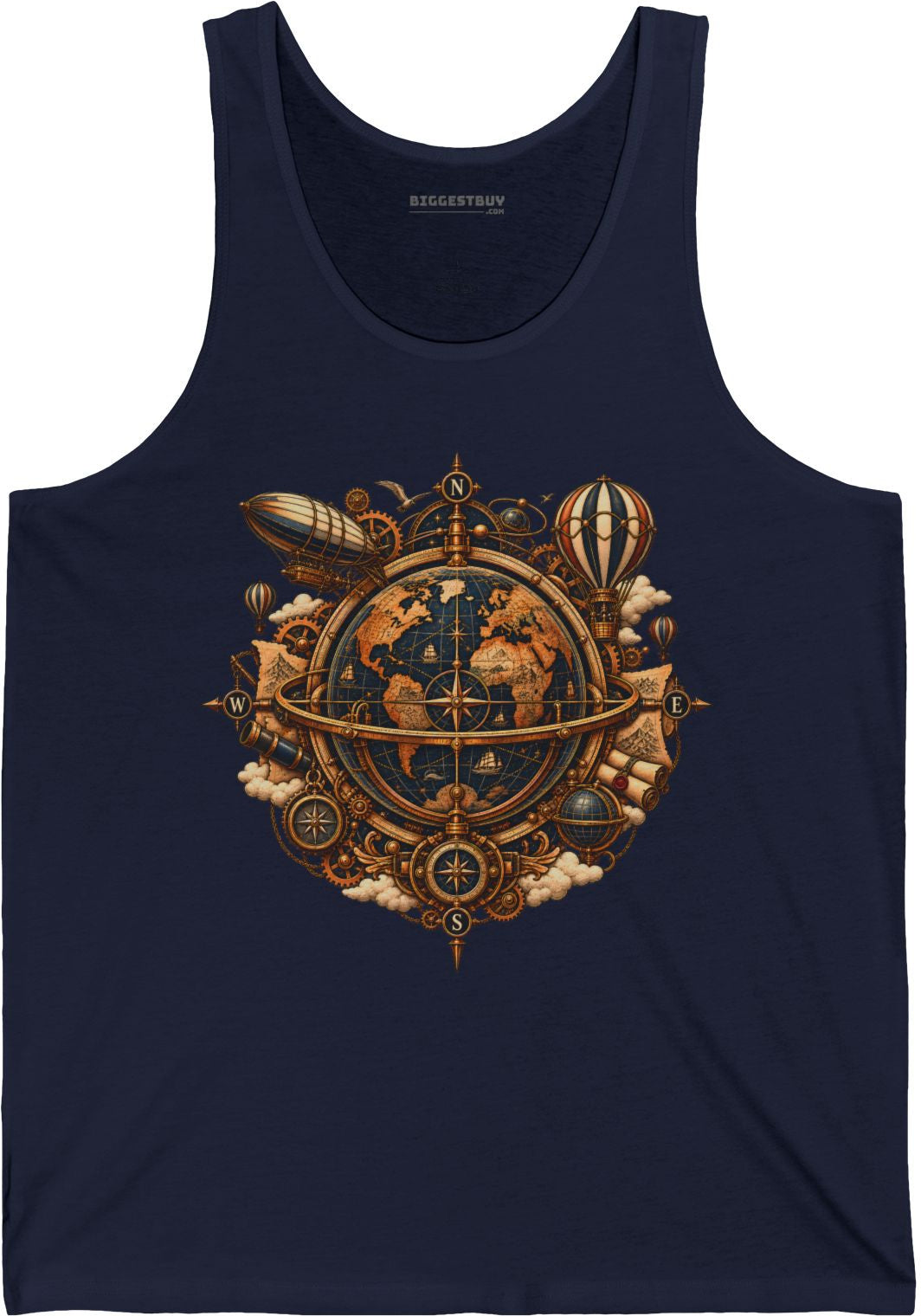 Nautical Nexus - Jersey Tank Top in Navy, front view