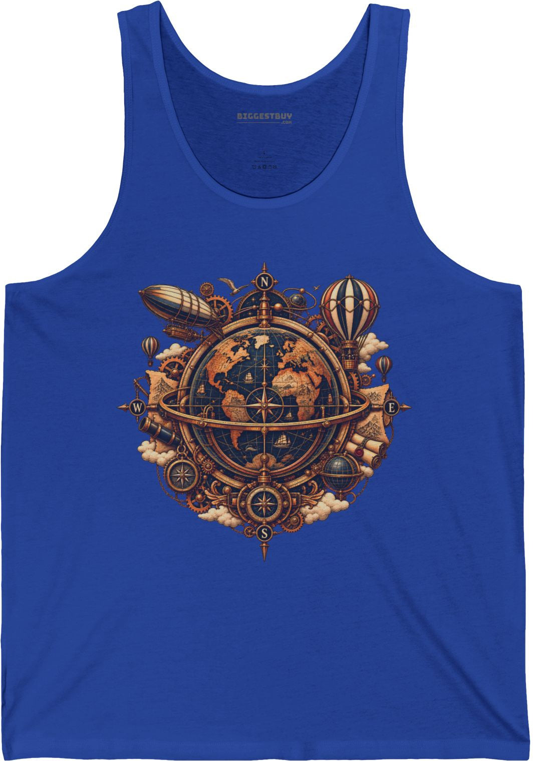 Nautical Nexus - Jersey Tank Top in True Royal, front view