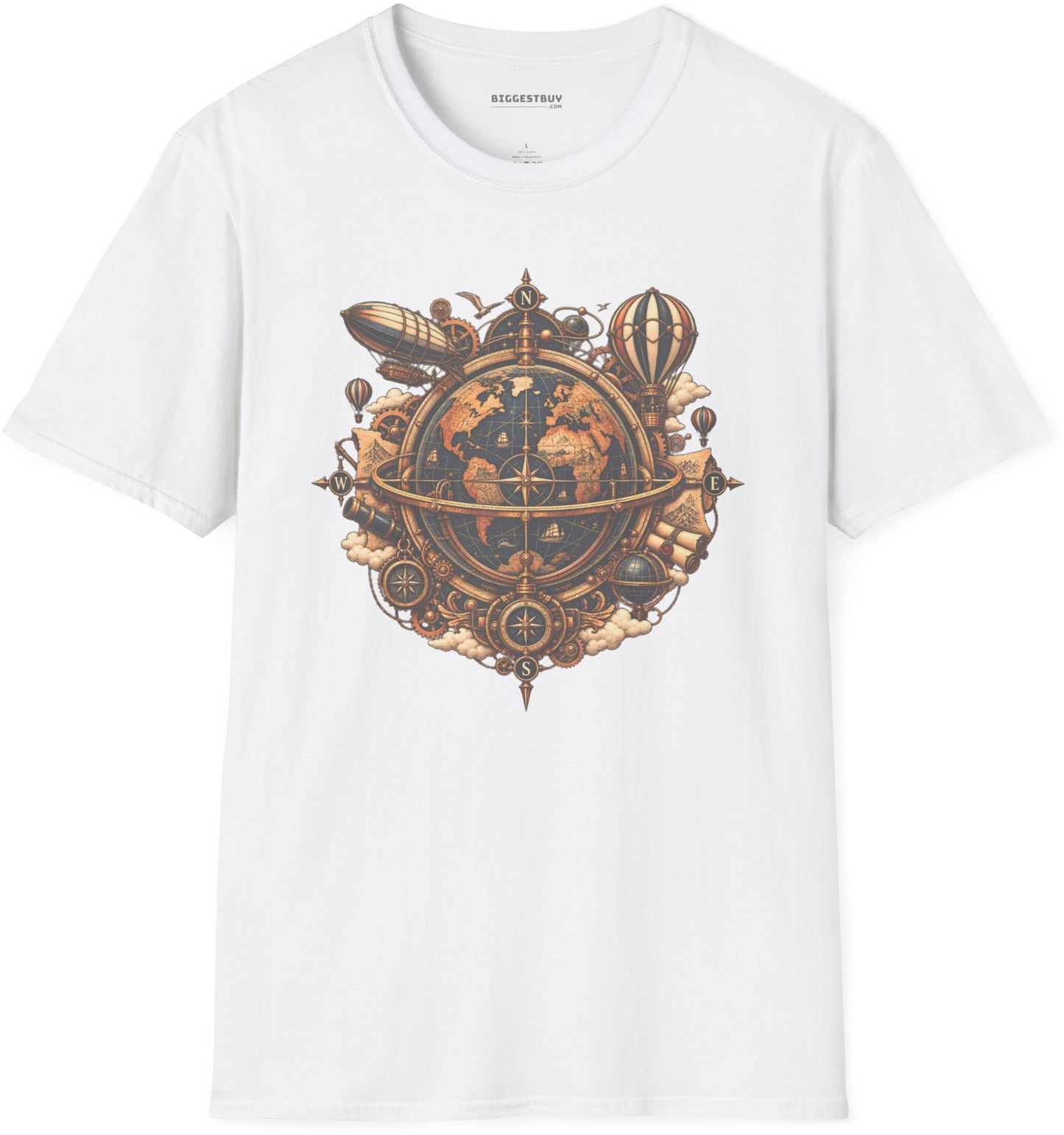 Nautical Nexus - Softstyle T-Shirt in White, front view