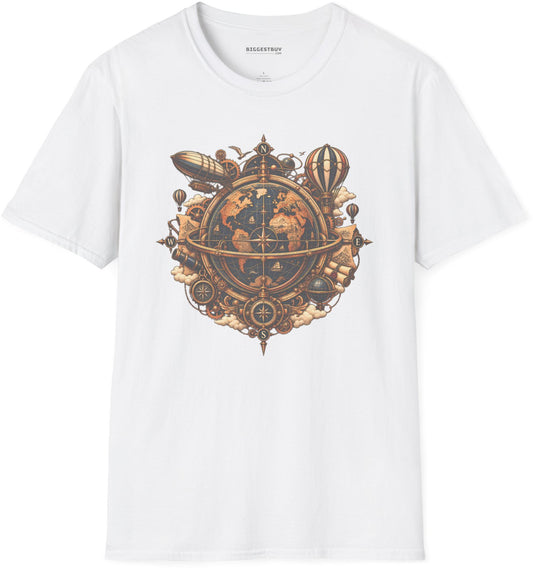 Nautical Nexus - Softstyle T-Shirt in White, front view