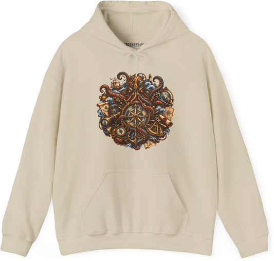 Nautical Nonsense - Pullover Hoodie in Sand, front view