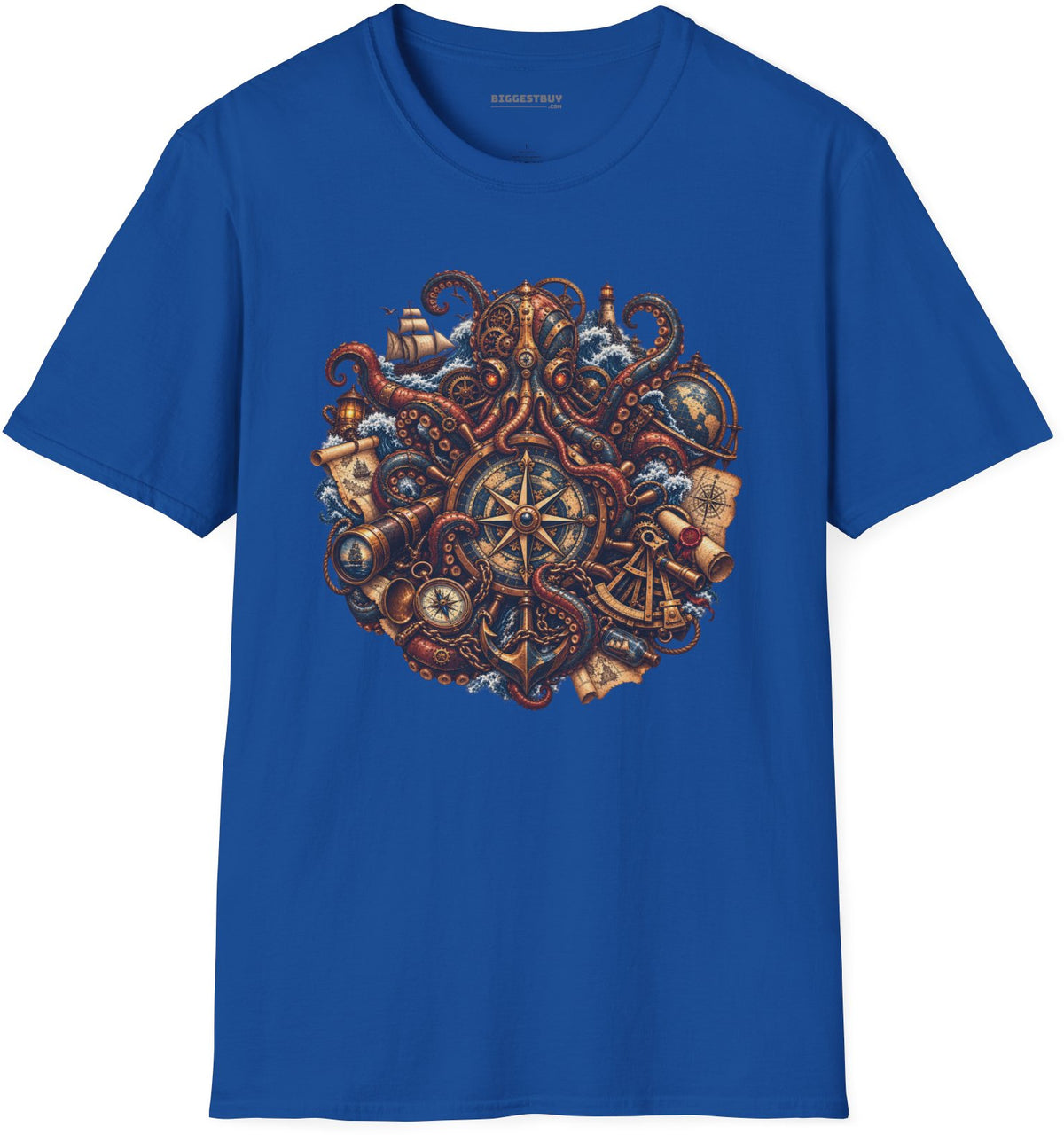 Nautical Nonsense - Softstyle T-Shirt in Royal, front view