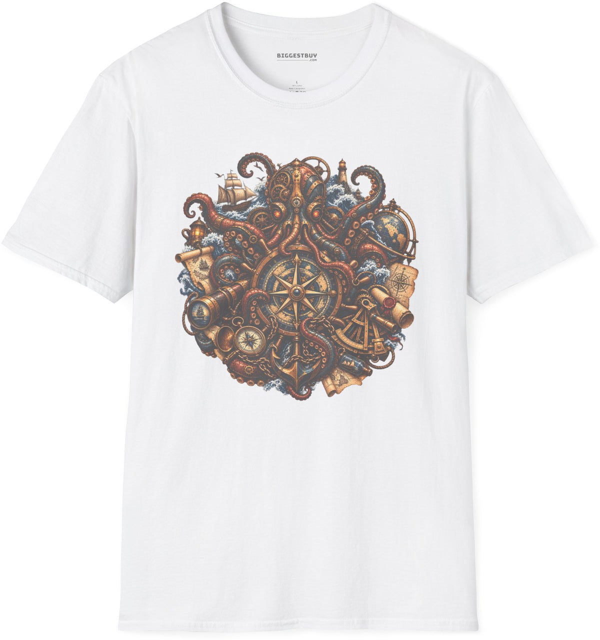 Nautical Nonsense - Softstyle T-Shirt in White, front view