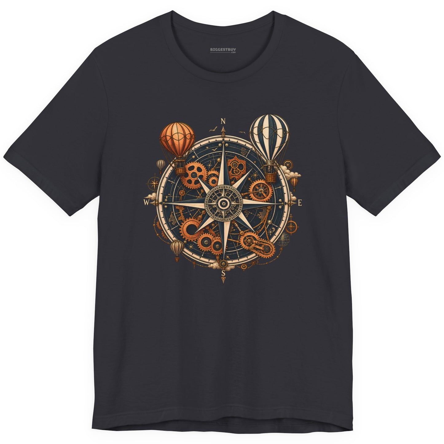 Nautical Nostalgia - Classic Jersey Tee in Dark Grey, front view