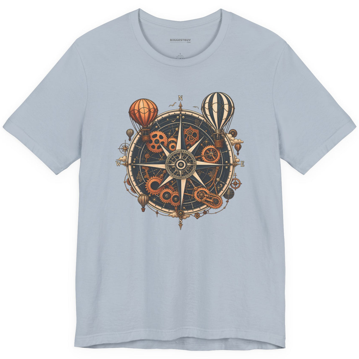Nautical Nostalgia - Classic Jersey Tee in Light Blue, front view