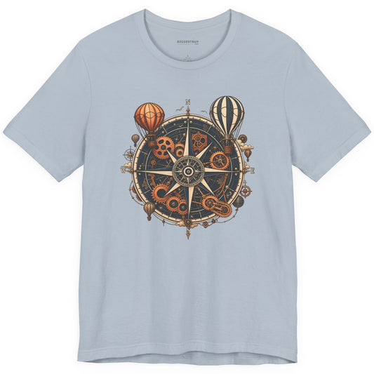 Nautical Nostalgia - Classic Jersey Tee in Light Blue, front view