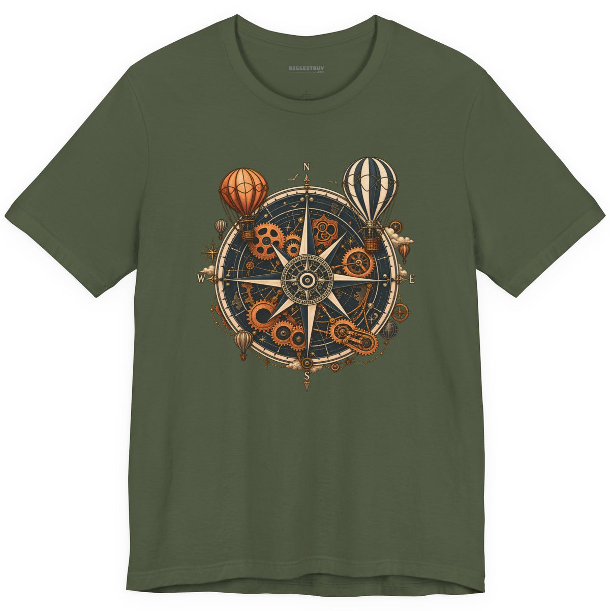 Nautical Nostalgia - Classic Jersey Tee in Military Green, front view