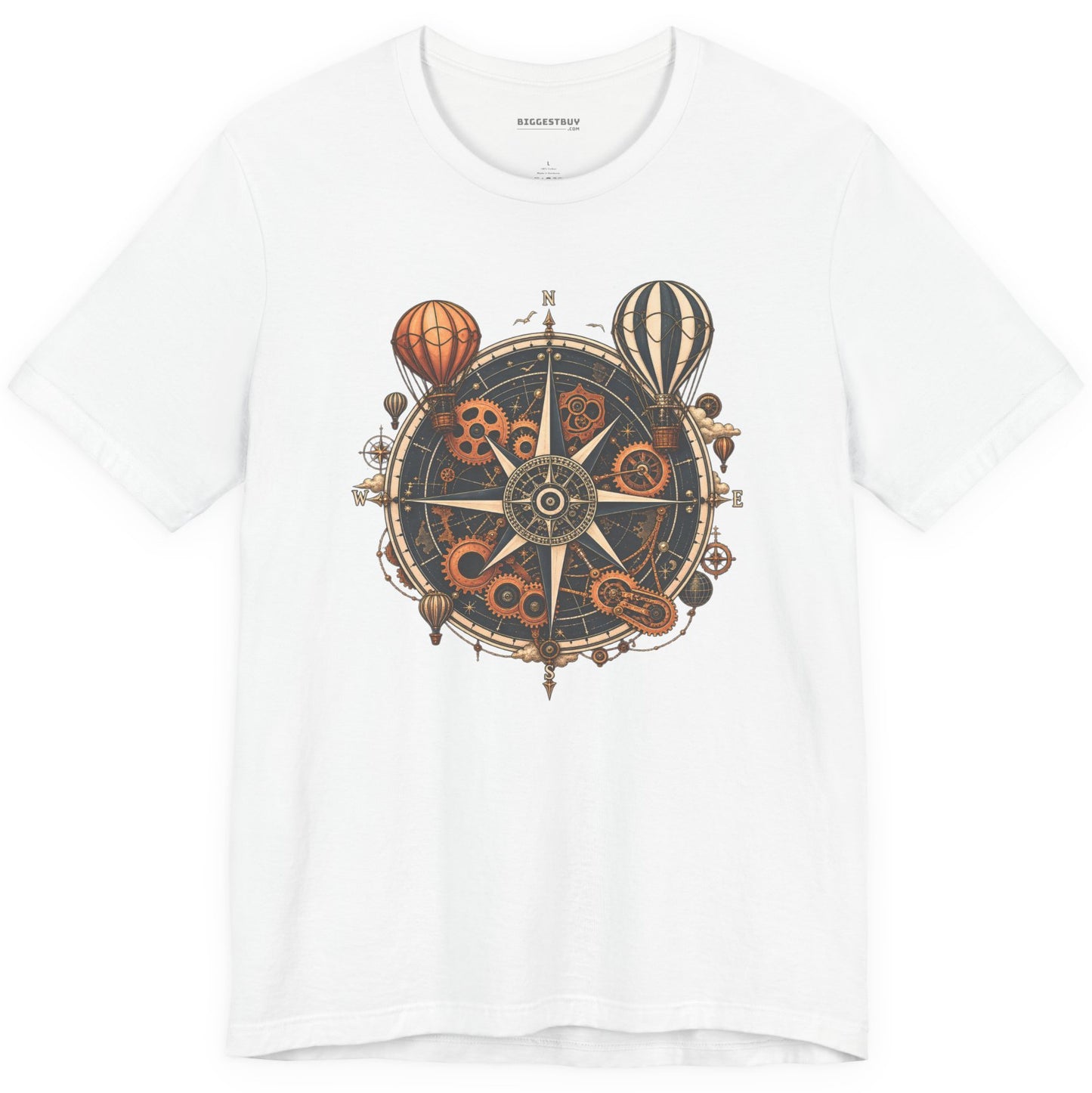 Nautical Nostalgia - Classic Jersey Tee in White, front view
