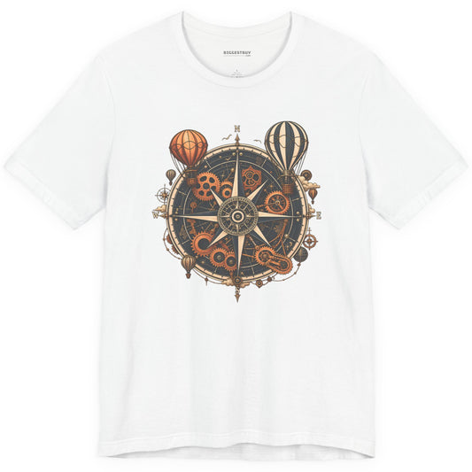Nautical Nostalgia - Classic Jersey Tee in White, front view