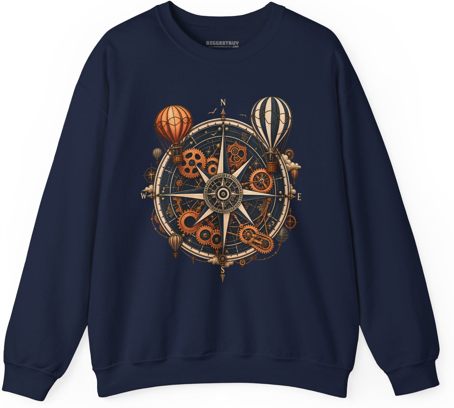 Nautical Nostalgia - Crewneck Sweatshirt in Navy, front view