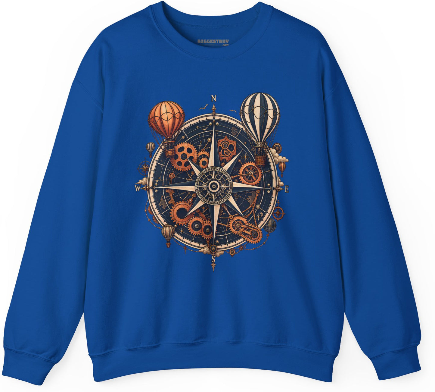 Nautical Nostalgia - Crewneck Sweatshirt in Royal, front view