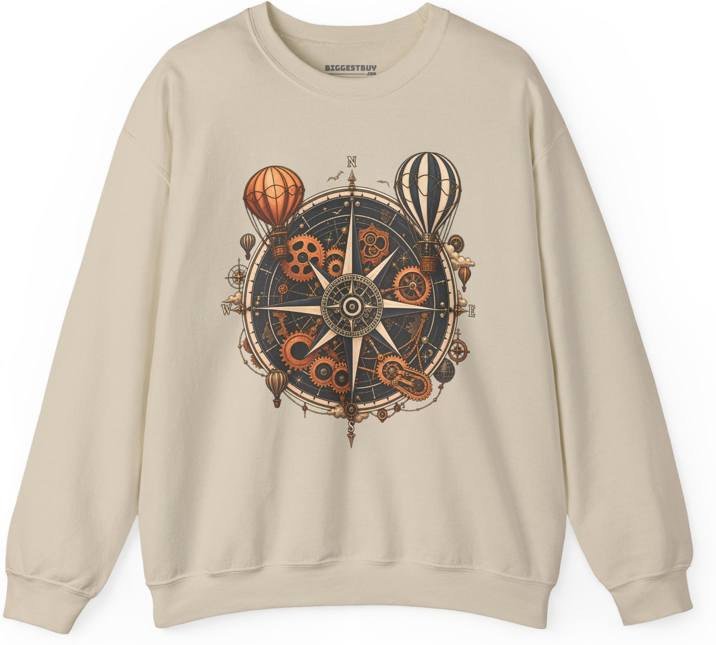 Nautical Nostalgia - Crewneck Sweatshirt in Sand, front view